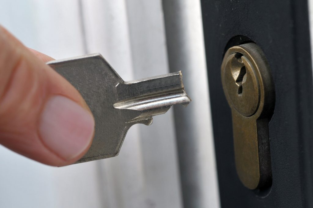 Key broken in front door lock